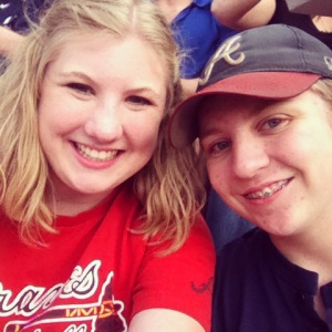 Katie and Jake at the Braves/Giants game.